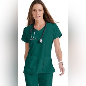 Grey’s Anatomy Women's Hunter Green Cora Scrub Top